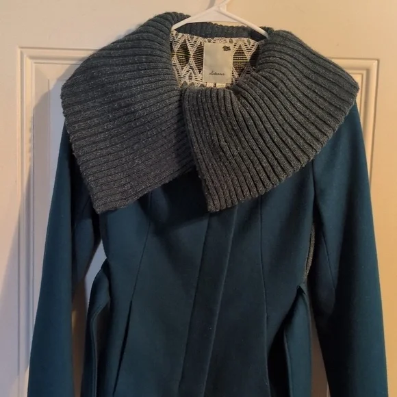 Elevenses by Anthropologie Wool Blend Jacket - Vibrant Teal Green - Picture 3 of 16
